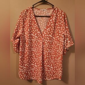 JODIFL or Entro Coral Women's Blouse  Size Medium